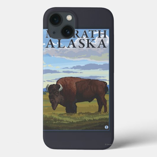Bison Scene - McGrath,アラスカ Case-Mate iPhoneケース (裏面)