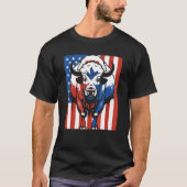 Bison Us Flag Wildlife American  Animal Bison Tシャツ (正面)