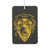 Bison With Bandana inグラフィックスタイルアートワーク カーエアーフレッシュナー (正面)