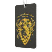 Bison With Bandana inグラフィックスタイルアートワーク カーエアーフレッシュナー (左)