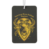 Bison With Bandana inグラフィックスタイルアートワーク カーエアーフレッシュナー (裏面)