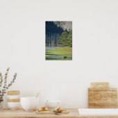 Bison with calf at Yellowstone National Park ポスター (キッチン)