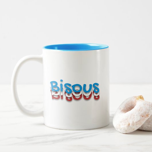 Bisous (キス) ツートーンマグカップ (ドーナツ)
