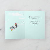 Bisous de Paris Kisses from Paris French Language カード (内部)