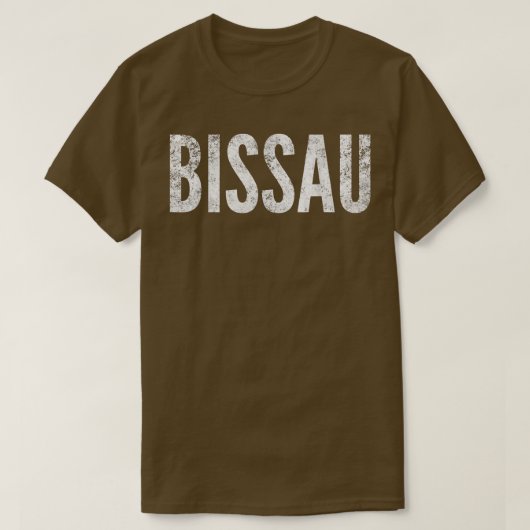 Bissau, GuineaBissau Distressed Graphic  Tシャツ (デザイン正面)