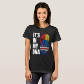 Bissau Guinean And Cabo Verdean Mix DNA Flag Herit Tシャツ (正面フル)