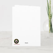 Bisset Crest & Robin付きタータンチェックパーソナライズされた カード (裏面)