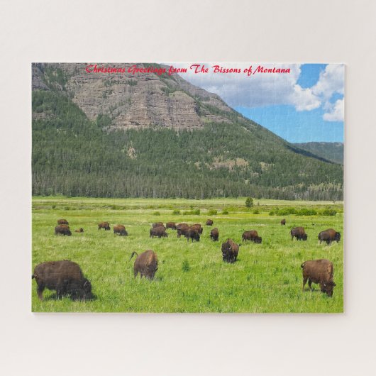 Bisson Montana.クリスマスグリーティング ジグソーパズル (横)