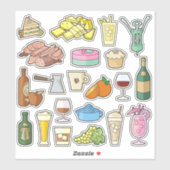 BistroメニューアイコンStickersコレクション シール (シート)