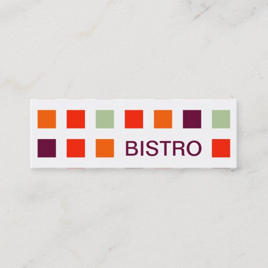 BISTRO (モダン正方形) スキニー名刺 (正面)