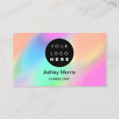 Bit Me Pink QRコードロゴソーシャルメディアTwitt 名刺 (裏面)