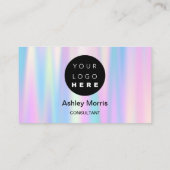 Bit Me QRコードはBitcoinsホログラフピンクを受け入れる 名刺 (裏面)