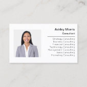 Bit Me QRコードロゴフォトプロフェッショナル白黒 名刺 (正面)