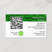 Bit Me QRコード私たちはBitcoinグリーン経済を受け入れる 名刺 (正面)