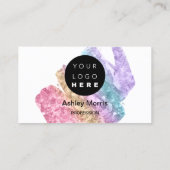 Bit Me QRコード私たちはBitcoinブルーストロークを受け入れる 名刺 (裏面)