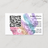 Bit Me QRコード私たちはBitcoinブルーストロークを受け入れる 名刺 (正面)