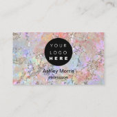 Bit Me QRコード私たちはBitcoinロゴを受け入れるグリッターピンク 名刺 (裏面)