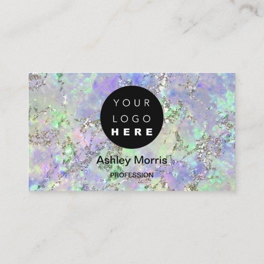 Bit Me QRコード私たちはBitcoinロゴを受け入れるグリッターブルー 名刺 (裏面)