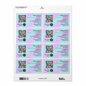 Bit Me QRコード私たちはBitcoinロゴホログラフを受け入れる ラベル (フルシート)