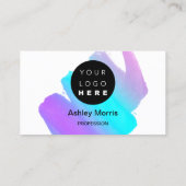 Bit Me QRコード私たちはBitcoin Blue Whiteを受け入れる 名刺 (裏面)