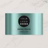 Bit Me QRコード私たちはBitcoinsを受け入れるカスタムティール(緑がかった色) 名刺 (裏面)