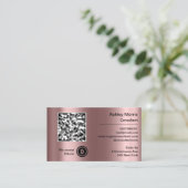 Bit Me QRコード私たちはBitcoinsを受け入れるカスタム赤面 名刺 (スタンド正面)