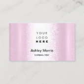 Bit Me QRコード私たちはBitcoinsを受け入れカスタムるピンク 名刺 (裏面)