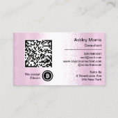 Bit Me QRコード私たちはBitcoinsを受け入れカスタムるピンク 名刺 (正面)