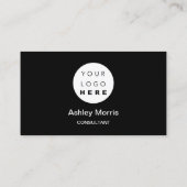 Bit Me QRコード私たちはBitcoinsを受け入れカスタムる黒 名刺 (裏面)