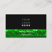 Bit Me QRコード私たちはBitcoinsグリーングリッター 名刺 (裏面)