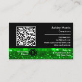 Bit Me QRコード私たちはBitcoinsグリーングリッター 名刺 (正面)