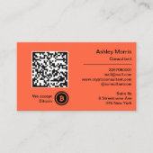 Bit Me QRコード私たちはBitcoinsコンサルタントOrangを受け入れる 名刺 (正面)