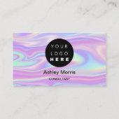 Bit Me QRコード私たちはBitcoinsホログラフィックを受け入れる 名刺 (裏面)