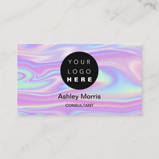 Bit Me QRコード私たちはBitcoinsホログラフィックを受け入れる 名刺 (裏面)