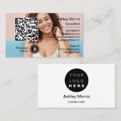 Bit Me QRコード私たちはBitcoins写真を受け入れる 名刺 (正面/裏面)