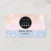 Bit Me QRコードBitcoin Blueを受け入れるグラデーション 名刺 (裏面)