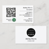 Bit Me QRコードBitcoinsコンサルタントロゴを受け付ける 名刺 (正面/裏面)