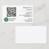 Bit Me QRコードBitcoins Consultant Tradeを受け入れる 名刺 (正面/裏面)