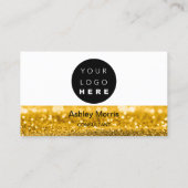 Bit Me QRコードWe Accept Bitcoins金ゴールドグリッター 名刺 (裏面)