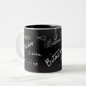Bitachon Black and White Mug ツートーンマグカップ (正面左)