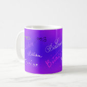 Bitachon Purple Mug コーヒーマグカップ (正面左)
