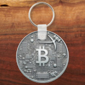 BitCapキーチェーンシルバーおよび金ゴールド キーホルダー (正面)