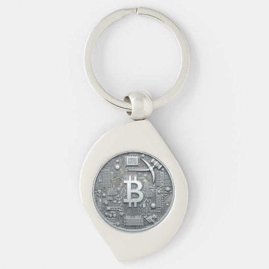 BitCapキーチェーンシルバー キーホルダー (正面)