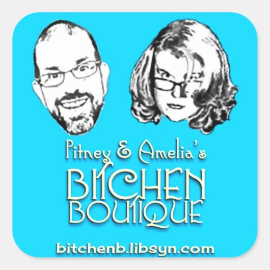 Bitchen Boutiqueロゴスクエアステッカー(6) スクエアシール (正面)