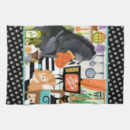 BITCHEN KITCHEN cute dog cooking キッチンタオル
