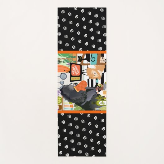 BITCHEN KITCHEN cute dog cooking chef ヨガマット (正面)