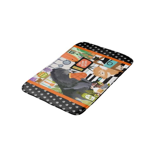 BITCHEN KITCHEN cute dog cooking chef floor mat バスマット (アングル)