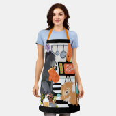 BITCHEN KITCHEN cute dog cooking grooming garden エプロン (着用した状態)