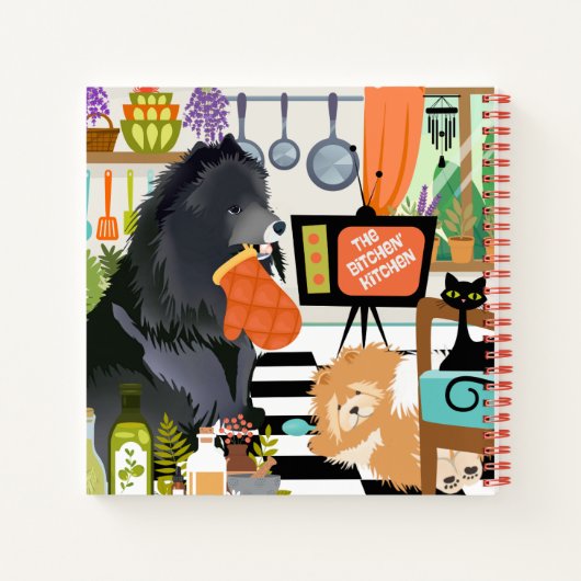 BITCHEN KITCHEN cute dog cooking RECIPE Notebook ノートブック (裏面)