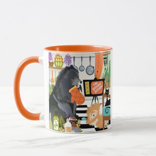BITCHEN KITCHEN measure 1 1/2 cups dog cute mug マグカップ (左)